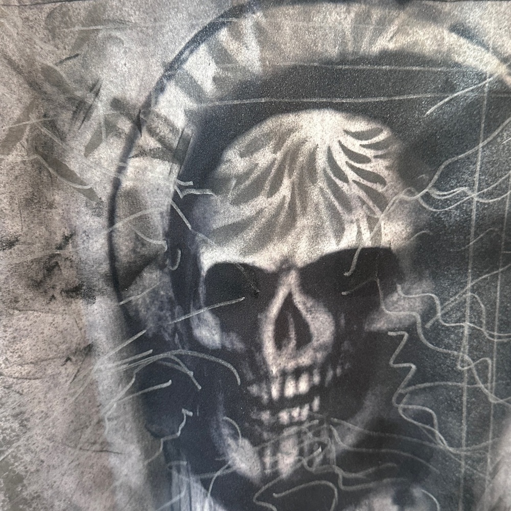 NEW men’s stage wear rocker clothes XL shirt motorcycle skull design